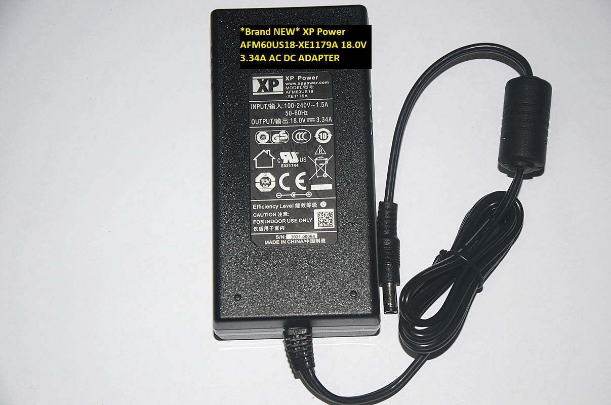 *Brand NEW* XP Power 18.0V 3.34A AFM60US18-XE1179A AC DC ADAPTER